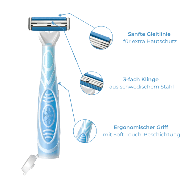 „Restposten 3in1 Rasierer mit integriertem Gel – hoher Abverkauf – EK 1,99 €“