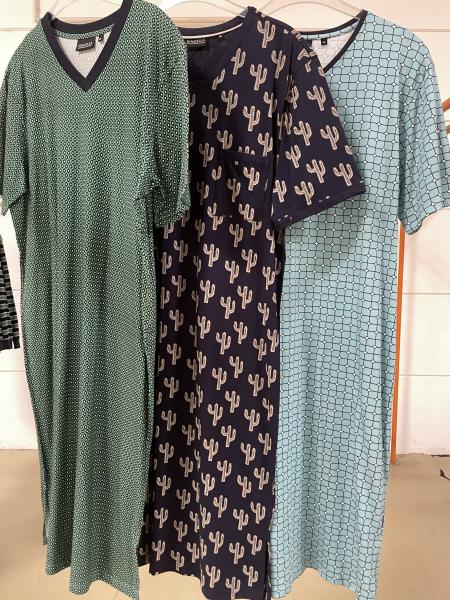 RINGELLA Muster Größe 50 Herren Nachthemd Kurzarm