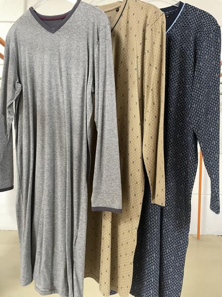 RINGELLA Muster Größe 50 Herren Nachthemd Langarm