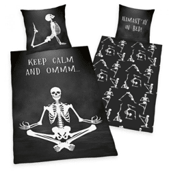 Skeleton bed linen - 80 x 80 + 135 x 200 cm