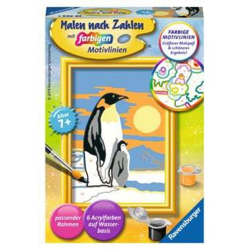Cute penguins - painting by numbers