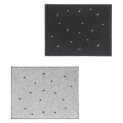 Placemat felt w. embroidered stars 2/s 45x35cm