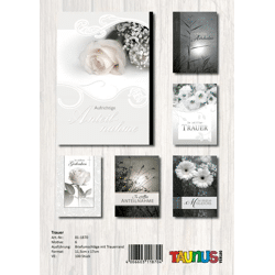 Trauerkarten - 100 Stück - 6 Motive