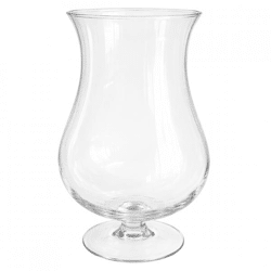 Vaas op voet glas transparant 32 cm