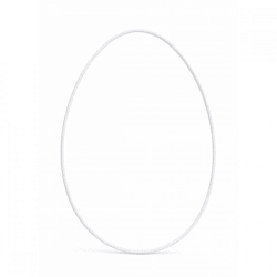Decoration ring Egg metal white 32 x 47 cm