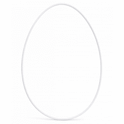 Decoration ring Egg metal white 40 x 58 cm