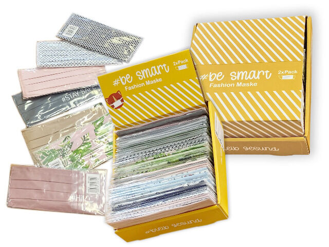 Fashion Mundschutzmasken – 2er Pack & Einzelpack Mix Masken – Restposten – Preis per Gebot