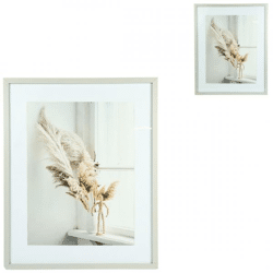 Fotorahmen mit Passepartout grau 30 x 40 cm