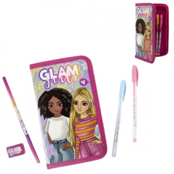 Glam Girls pencil case with contents pink 19 cm 13-piece