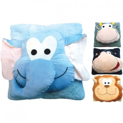 Cushion XL Animal Face plush 70 x 70 cm 4 assorted