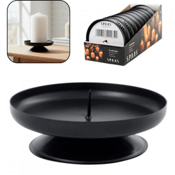 (R) Spaas candle holder metal black 9 cm