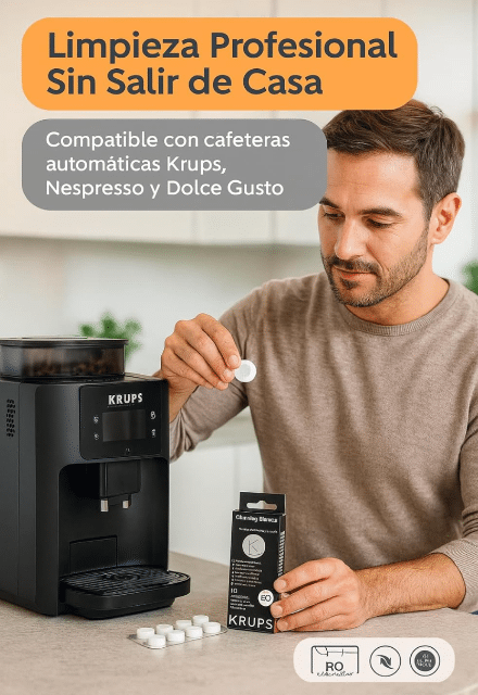 Krups XS300010 Reinigungstabletten Espresseria – 10 Stück