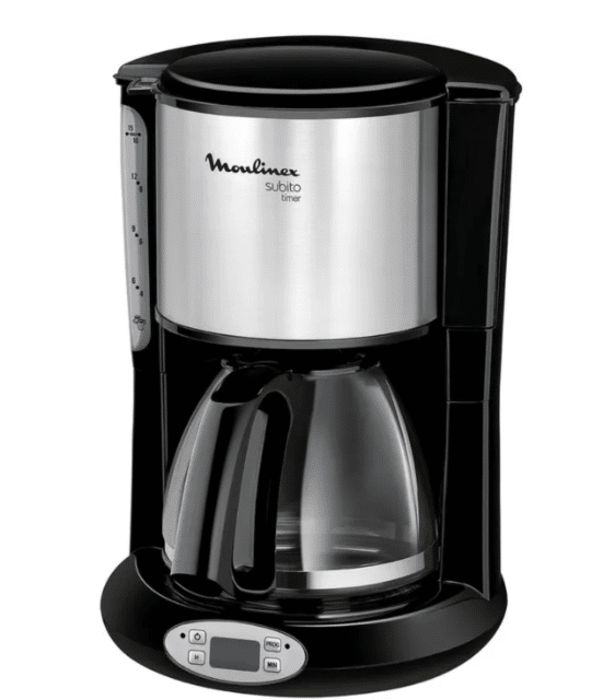 Moulinex FG362810 Subito Timer Kaffeemaschine Schwarz Inox