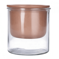Flower pot Malga self-watering brown 15,5 cm