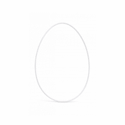 Decoration ring Egg metal white 17 x 25 cm