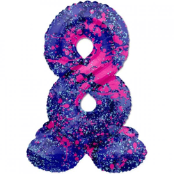 Folat foil balloon standing 8 Paint splash 41 cm