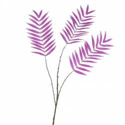 Artificial Palm Leaf branch purple 87 cm
