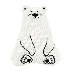 Cuddle rattle polar bear white 12 cm