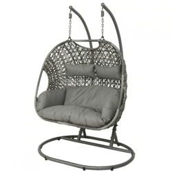 (R) Egg chair hanging chair Palermo light gray 196 cm