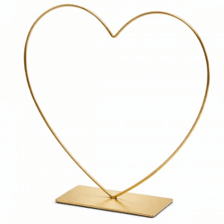 Deko Herz Rahmen gold 58 cm