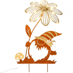 Gartenzwerg LED auf Batterie 51 cm