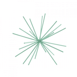 Housevitamin ornament Firework metal mint green 15 cm