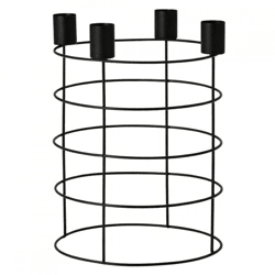 Kerzenständer rund schwarz 18 cm