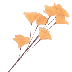 Künstlicher Zweig Federblumen orange 95 cm