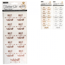 Tattoo-Set Team Braut 18 cm 3 sortiert Satz von 11