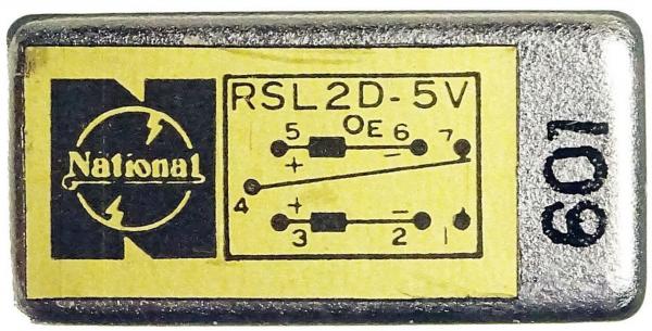 2 Stück Relais National RSL2D-5V liegend