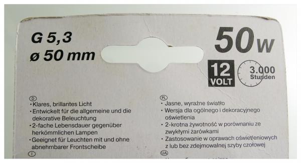 6 Stück 50 Watt Reflektorleuchte MR16 Halogen