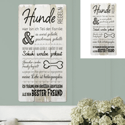 Picture Dogs Rules, 30x60cm