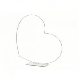 Decoratie Hart Frame liggend wit 30 cm