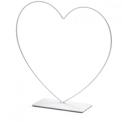 Decoratie Hart Frame wit 58 cm