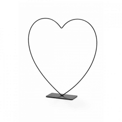 Decoratie Hart Frame zwart 30 cm