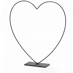 Decoratie Hart Frame zwart 58 cm