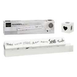 DIY poetry cube, approx. 32x6cm