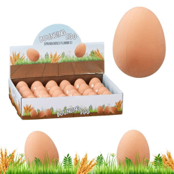 Flummi, egg, brown, approx. 4x5cm