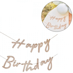 Ginger Ray Girlande Happy Birthday Holz 3 m