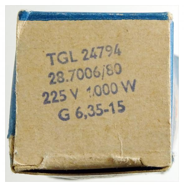 Narva Halogenleuchte 225V, 1000W, G6,35-15