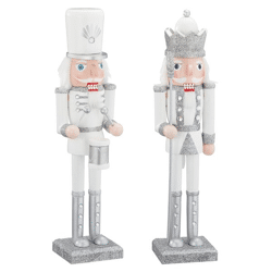 Nutcracker, white-silver, 2/s, M, approx.38cmH
