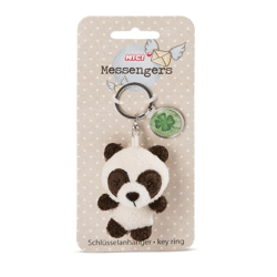 Panda 7cm beanbag keyring with 