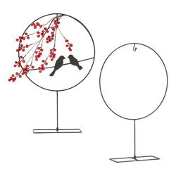 Ring auf Fuß DIY, schwarz, klein, ca.40x61cm