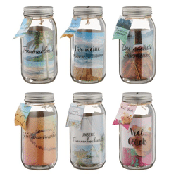 Money box glass dreams&wishes, 6/s, approx. 17cmH