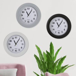 Wall clock basic, 28cmD, 3/s