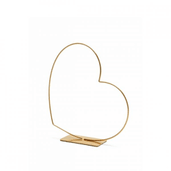 Dekoration Herz Rahmen liegend gold 25 cm