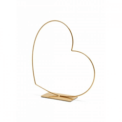 Dekoration Herz Rahmen liegend gold 30 cm