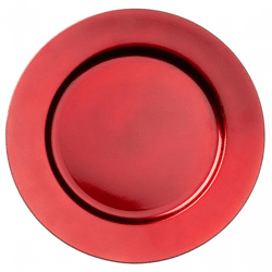 Decorative plate, red, approx. 33 cmD