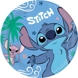 Disney Stitch - 8 paper plates - 23 cm
