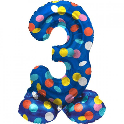 Folat Folienballon stehend 3 Dots 41 cm